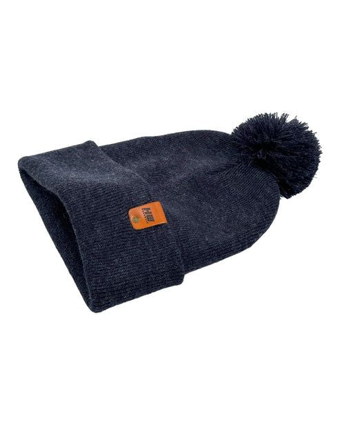 HAAKWEAR Pom Pom Beanie - Made in USA - Denim Blue
