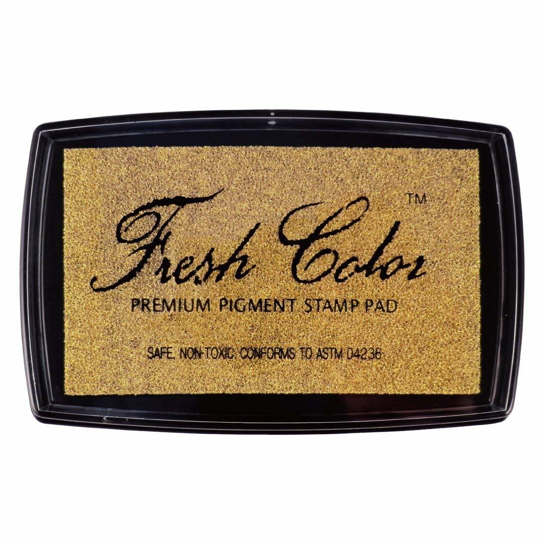 Stamp Pad;  Ink Pads for Rubber Stamps;  Wedding Card;  Wedding Invitation;  Stamps for Crafts;  Scrapbooking Supplies;  Card Making;  Permanent Ink Pads;  Non Toxic;  Safe (Gold Ink Pad)