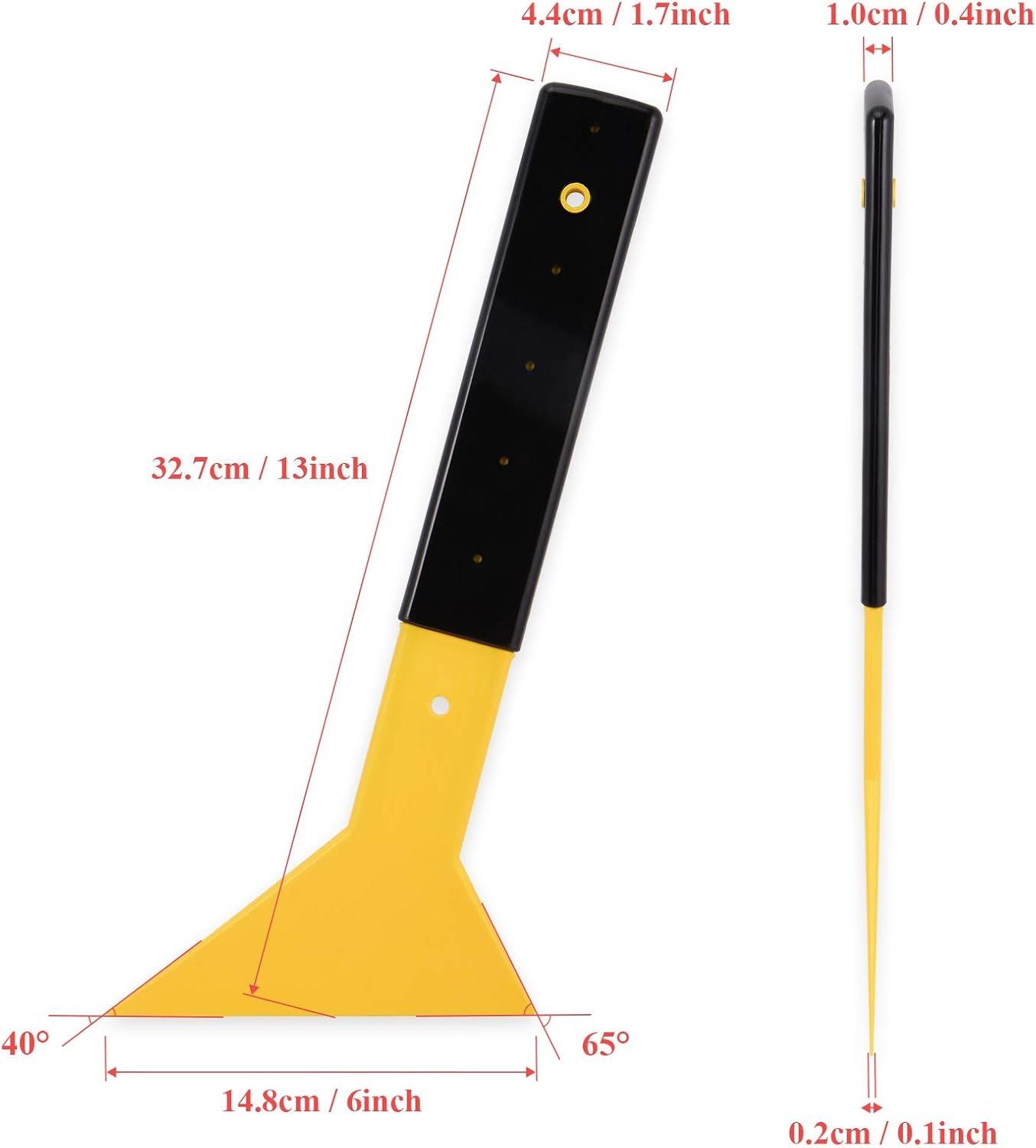 Window Tint Squeegee Long Handle Scraper Tool Triangle Slim Foot Tinting Squeegee Windshield Snow Frost Ice Removal Tool for Cars Trucks Window Film Installation Applicator Tool
