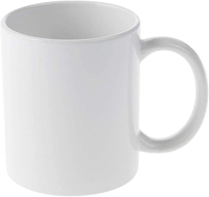 Beveled Blank, Ceramic-Coated, Dishwasher & Microwave Safe Mug to Decorate, Mug Press & Infusible Ink Compatible,12 Oz Sublimation, Ideal for Crafts and Printing, 2 Count, White