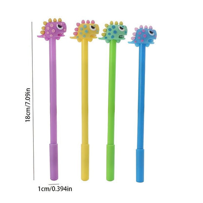 1pc/4pcs Creative Cartoon Tyrannosaurus Water Based Signature Pen Neutral Pen Gel Pen Learning Office Stationery 0.5mm Black Refill