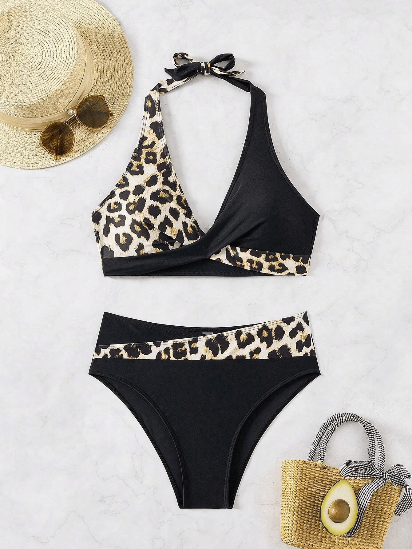 A bikini with a fashionable color