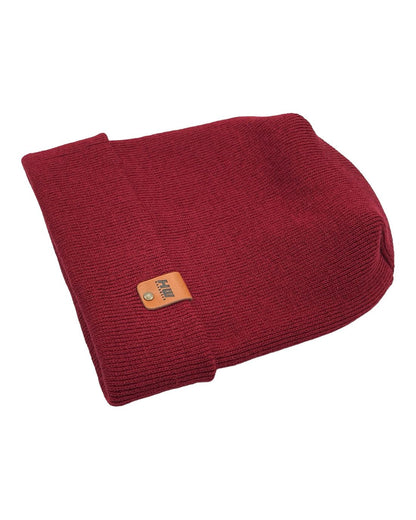 HAAKWEAR Theta-Stitch Cuffed Beanie - Designed and Made in USA (Patent Pending Design) - Burnt Maroon