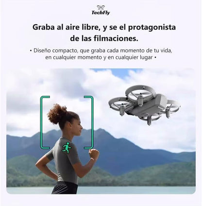 The GT3 mini drone is equipped with an adjustable HD camera (180°), real-time FPV, automatic obstacle avoidance, propeller protection suitable for children, mobile app control, and one-key takeoff/lan