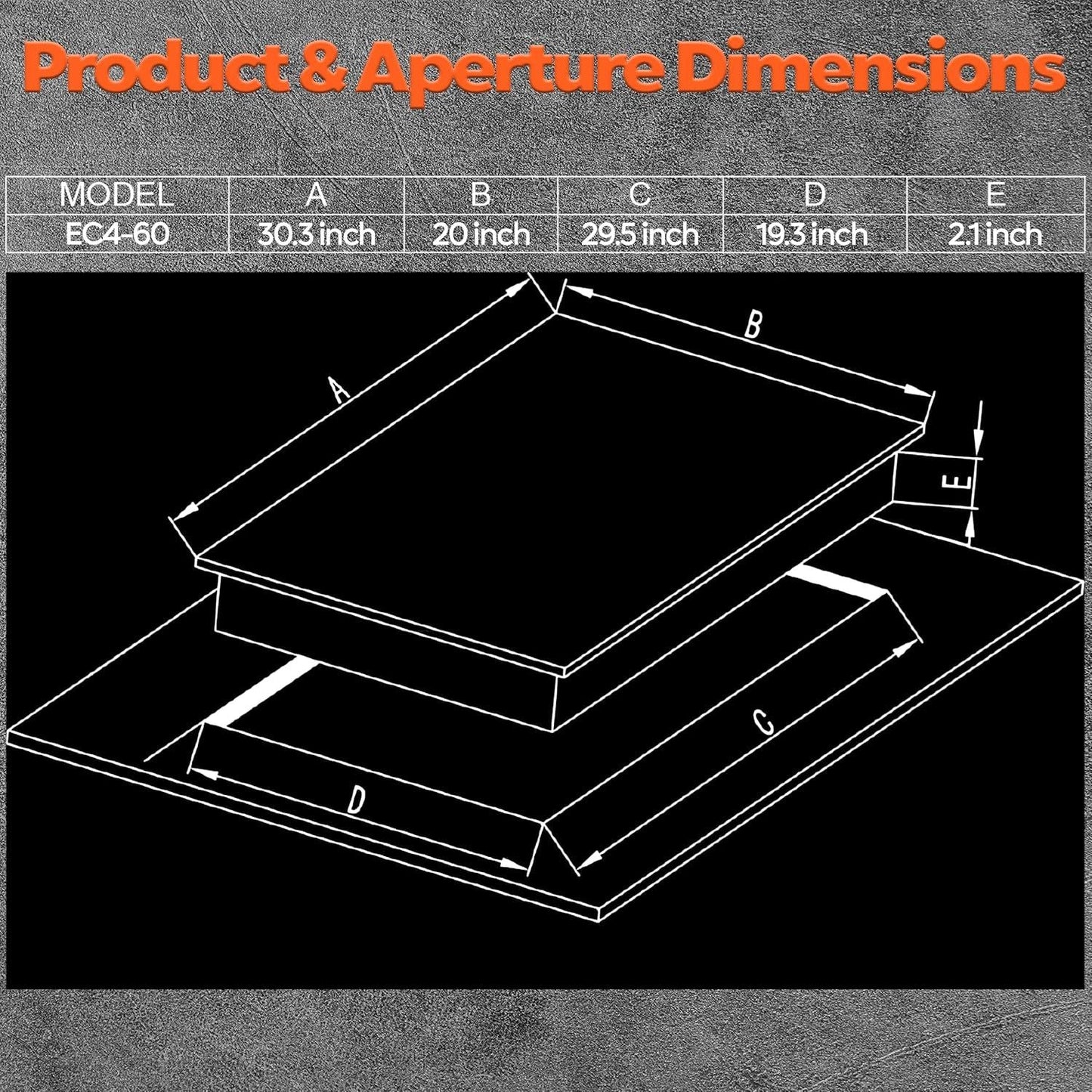 Ramblewood 4 Burner 30" Electric Cooktop, EC4-60, UL rated German EGO burner