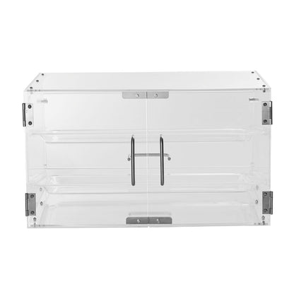 VEVOR Pastry Display Case, 2-Tier Commercial Countertop Bakery Display Case, Acrylic Display Box with Rear Door Access & Removable Shelves, Keep Fresh for Donut Bagels Cake Cookie, 20.7"x13.2"x11.9"