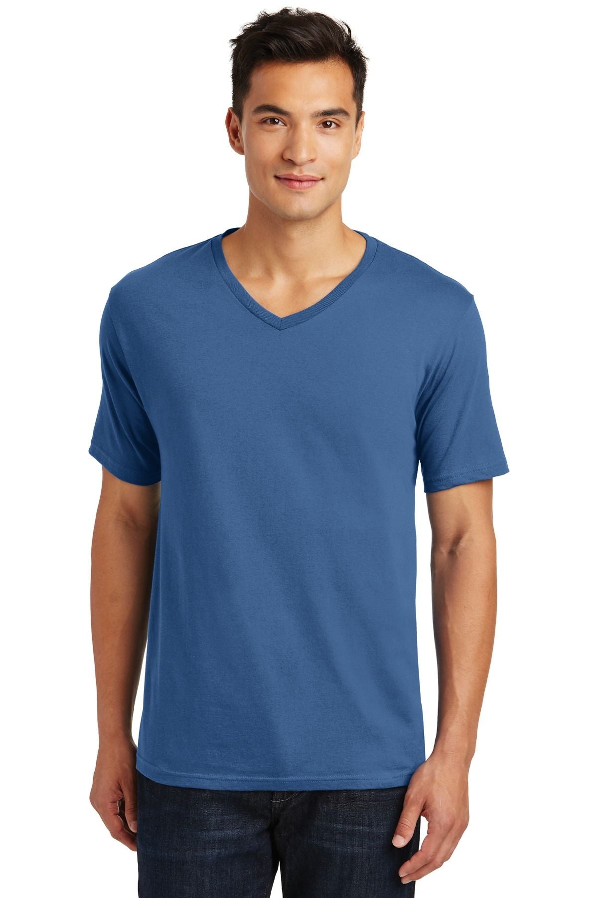 District Made Mens Perfect Weight V-Neck Tee DT1170