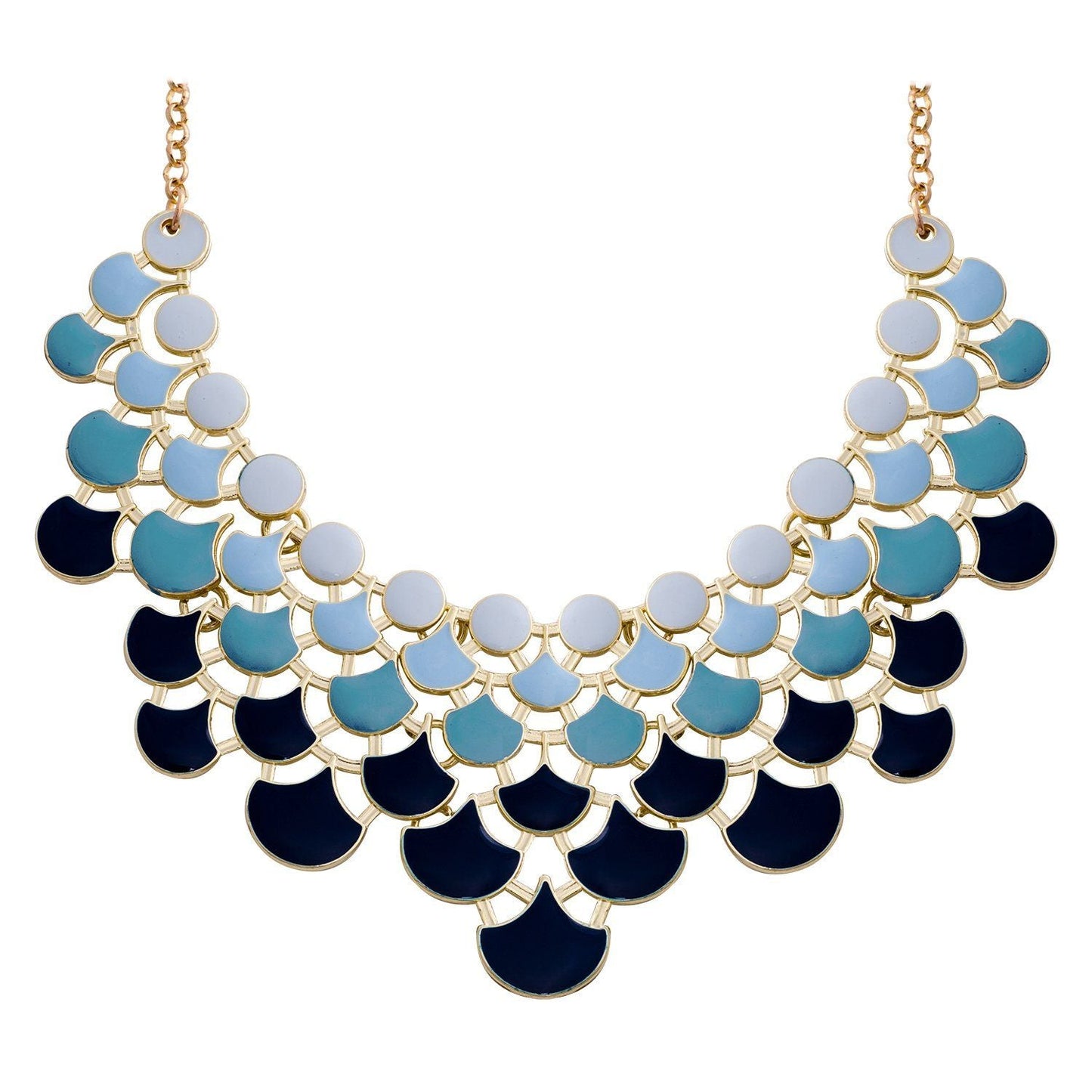 Jane Stone Fashion Statement Collar Necklace Vintage Openwork Bib Costume Jewelry