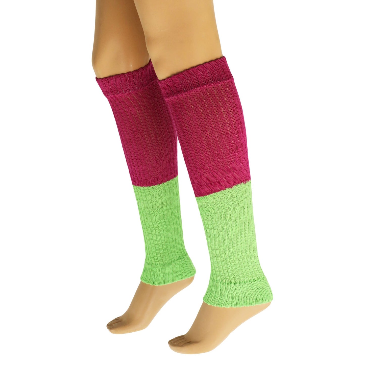Leg Warmers for Women Colorful Cotton Knitted Leg Warmers 21 Inches 3 Pairs