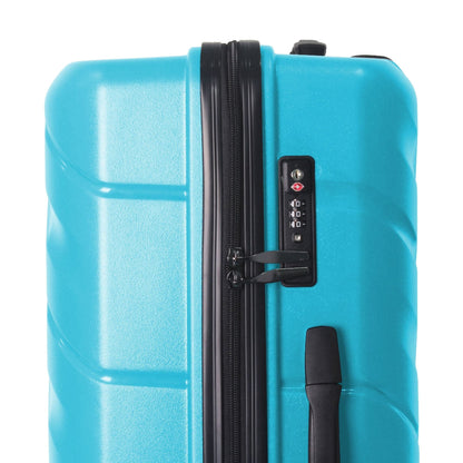 3-Piece Luggage Sets (20", 24", 28"), Suitcase with Wheels, Hardside Suitcase With Four Spinner Wheels and Scratch-Resistant Surface, Peacock Blue