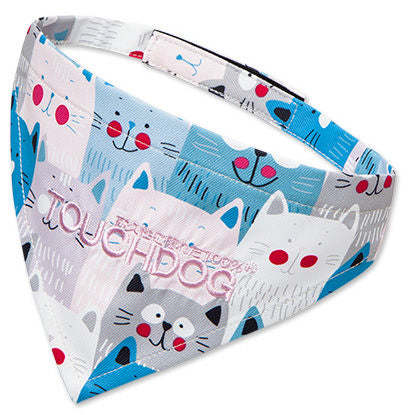 Touchdog 'Head-Popper' Fashion Designer Printed Velcro Dog Bandana