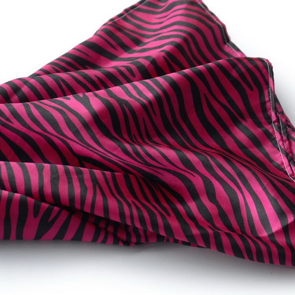 Blando Fushcia Funky Zebra Animal Pattern super soft Silk Scarf/Wrap/Shawl(Small)