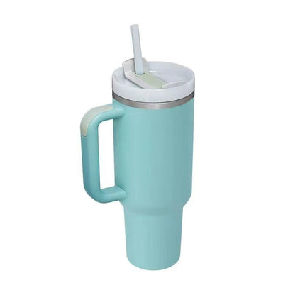 Mug Tumbler with Handle Insulated Tumbler with Lids Straw Stainless Steel Coffee Cups with Adjustable Strap Water Bottle Pouch