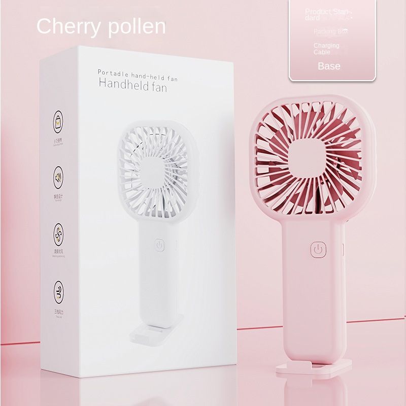 USB mini fan cartoon handheld fan portable desktop charging home electric fan gift
