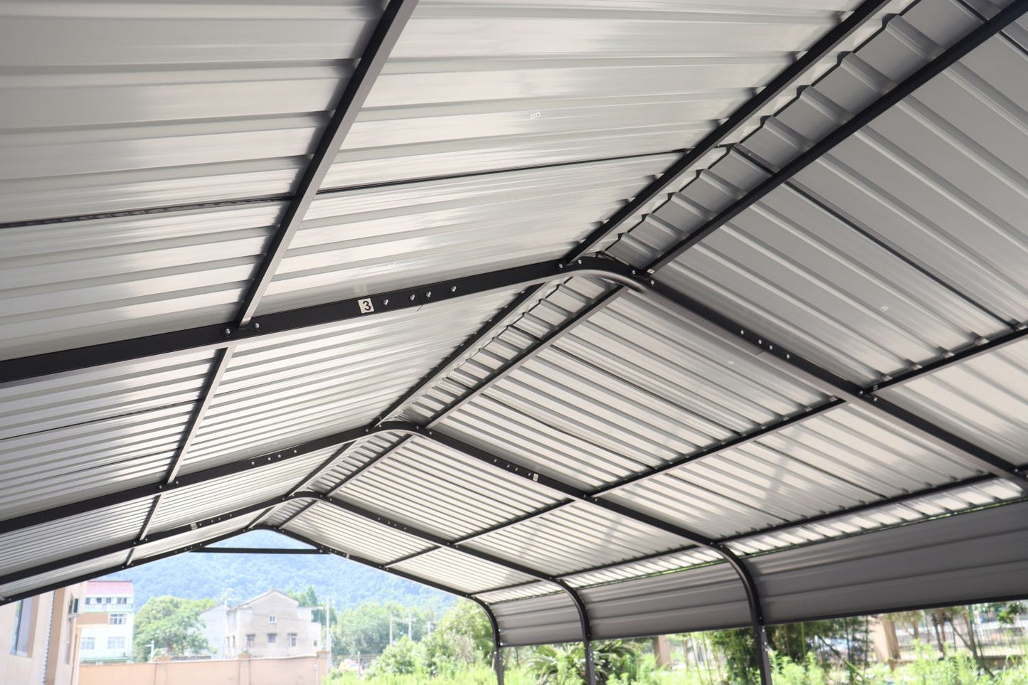 supply Video NEW Metal Carport 12 ×20 FT Heavy Duty with Galvanized Steel Roof, Metal Garage Canopy with Galvanized Steel Roof & Frame, Car Tent Outdoor Storage Shed for Car, Boats and Truck, Gray