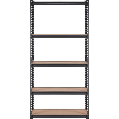 VEVOR Storage Shelving Unit, 5-Tier Adjustable, 2000 lbs Capacity, Heavy Duty Garage Shelves Metal Organizer Utility Rack, Black, 36" L x 18" W x 72" H for Kitchen Pantry Basement Bathroom Laundry