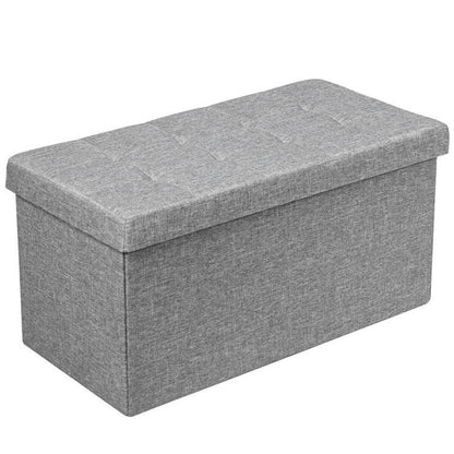 31.5 Inch Storage Ottoman Footrest with Removable Storage Bin