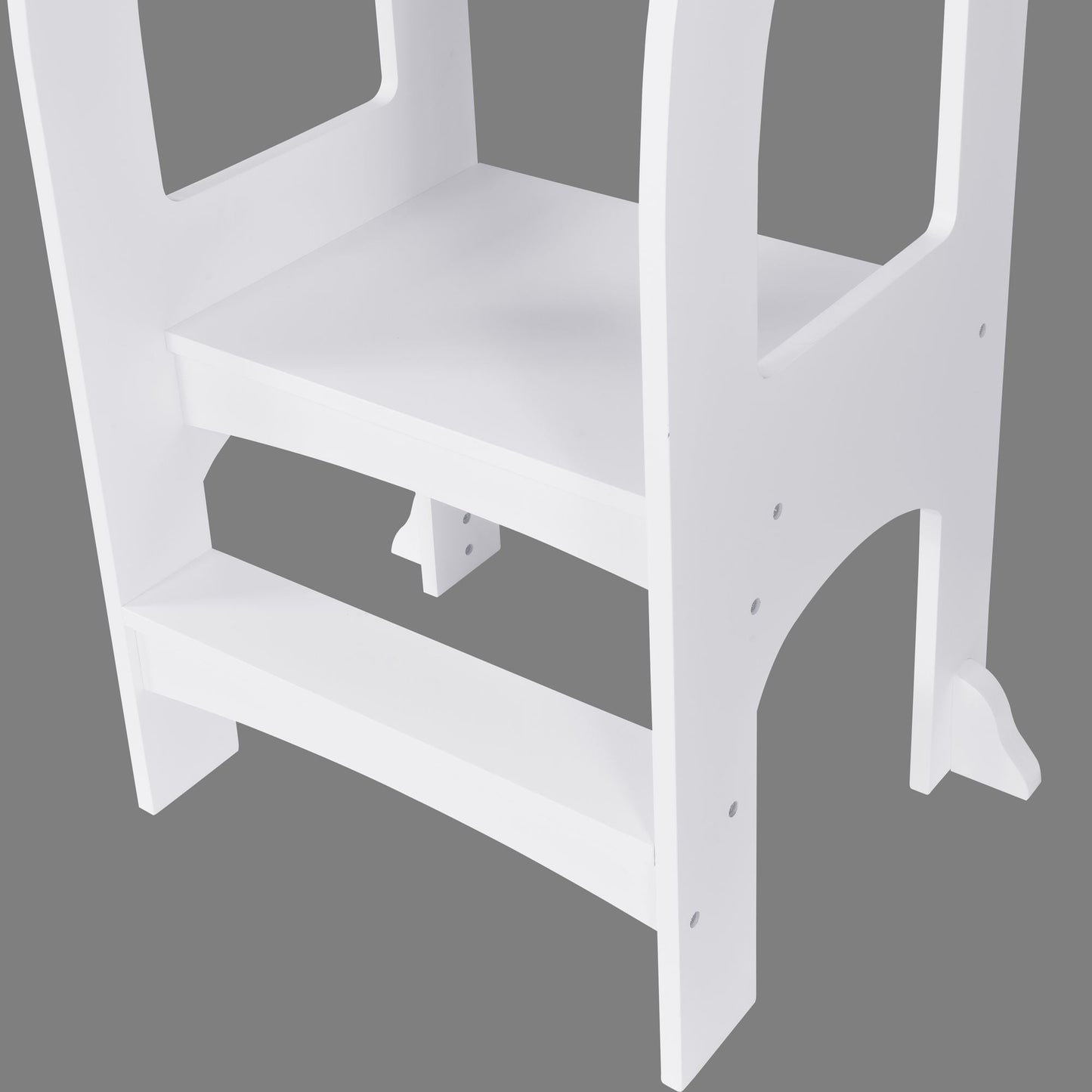 Child Standing Tower;  Step Stools for Kids;  Toddler Step Stool for Kitchen Counter;  White