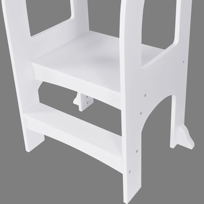 Child Standing Tower;  Step Stools for Kids;  Toddler Step Stool for Kitchen Counter;  White