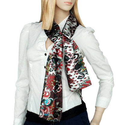 Blando Black & Blue Distinctive Stylish Paisley Pattern Fashion Soft Silky Scarf/Wrap/Shawl(Large)