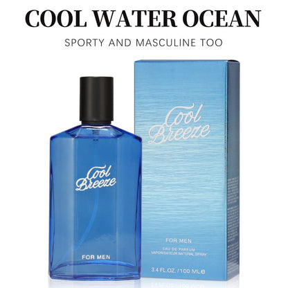3.4fl Oz Men's Eau De Toilette Spray, Long-Lasting Perfume, Notes Of Mint, Rosemary, Sea Water Flavor, Perfect For Dating, Daily Life, Parties, Gift Giving