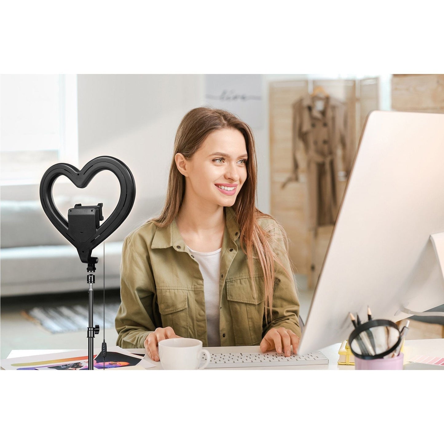 Supersonic PRO Live Stream 10" Heart Shaped Selfie Ring Light
