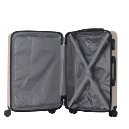 Luggage Sets ABS Hardshell 3pcs Luggage, Lightweight Durable Suitcase sets Spinner Wheels Suitcase 20''24''28'' (PINK)