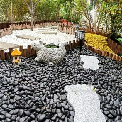 38lbs Black River Rocks, 2-3 inch Polished Pebbles for Plants, Vase Filler, Aquarium, Landscaping, Indoor/Outdoor Decor