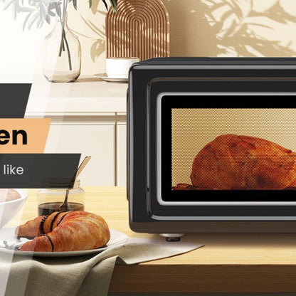 700W Retro Countertop Microwave Oven with 5 Micro Power and Auto Cooking Function