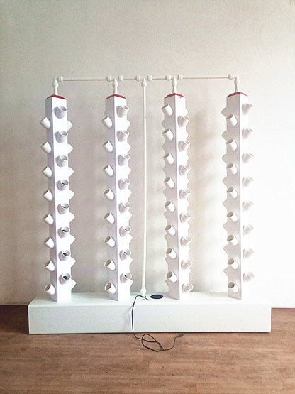 Greenhouse Hydroponics Towers 7 Layers 4 Towers 112 Holes Outdoor &Indoor NFT Vertical Growing System Aeroponics Kit for Vegetables