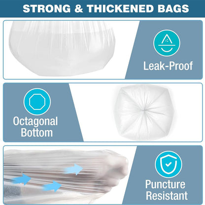 130 Bags 13 Gallon Expandable Heavy-Duty Plastic Multipurpose Disposable Garbage Bags-Super Strong, Leak-Resistant, And Odor-Proof For Bedroom, Kitchen, Living Room, Outdoor, And Toilet