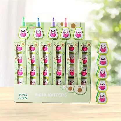 4 Colors / Box Cute Marker Pen Kawaii Drawing Graffiti Painting Fluorescent Jenga Highlighter Pen School Office Stationery