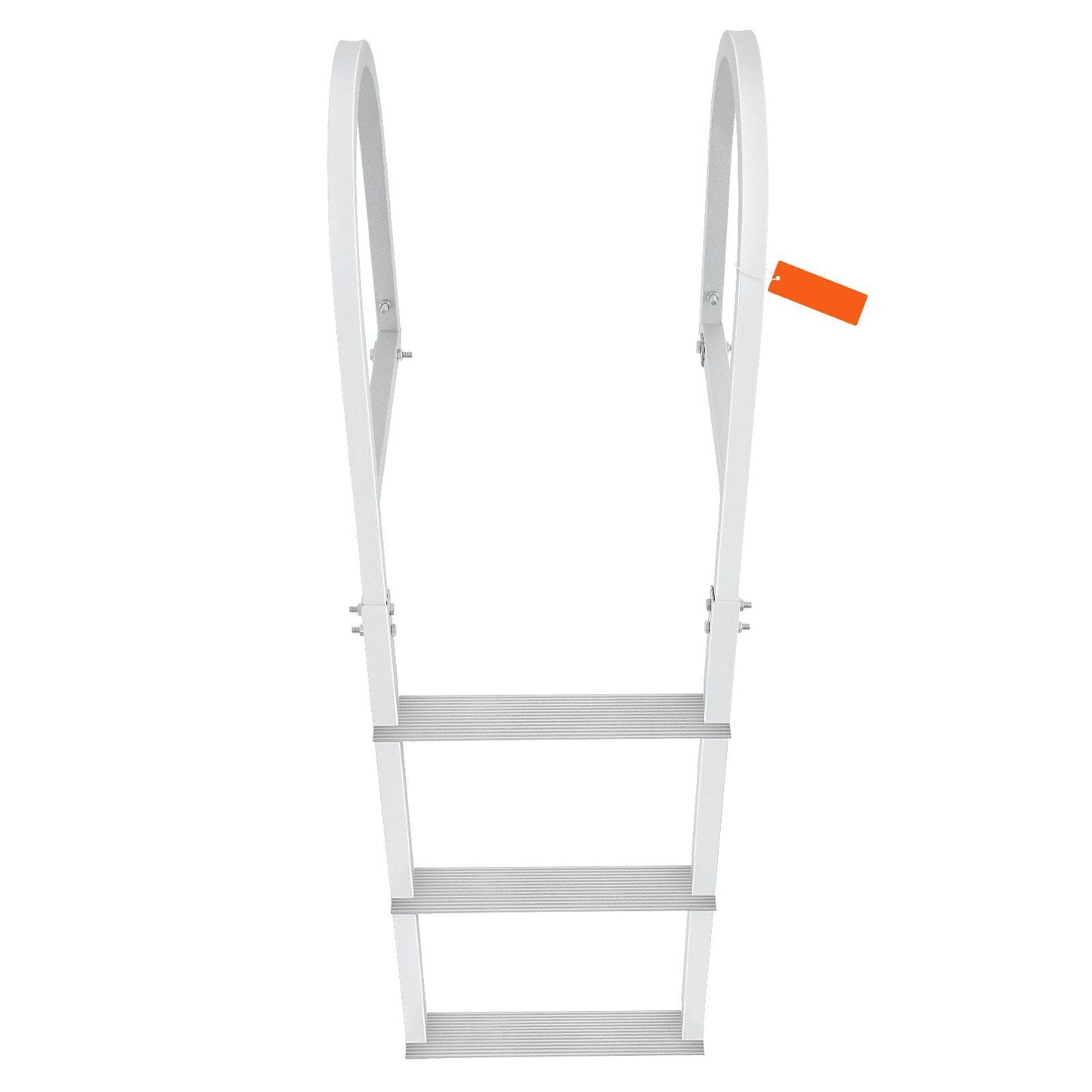 VEVOR Dock Ladder, Removable 3 Steps, 500 lbs Load Capacity, Aluminum Alloy Pontoon Boat Ladder with 3.1'' Wide Step & Nonslip Rubber Mat, Easy to Install for Ship/Lake/Pool/Marine Boarding