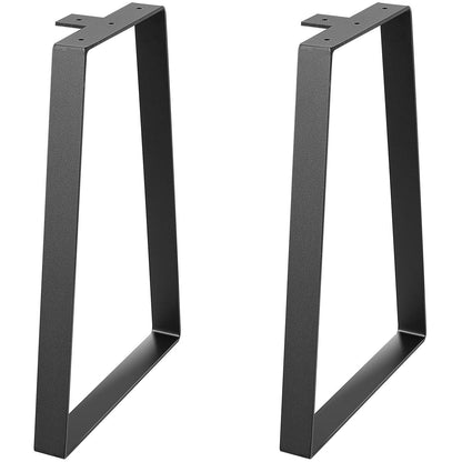 VEVOR 16 inch Trapezoid Steel Table Legs, Replacement Furniture Legs Set of 2 for DIY Coffee Tables, Modern Desks, Bench, Night Stands, Sofa, Max Load 400 lbs Heavy Duty, Quick Instalation Legs Black