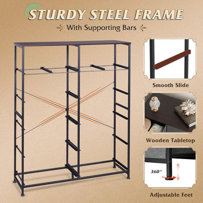 Tall Dresser for Bedroom with 12 Drawers, Dressers & Chests of Drawers, Fabric Dresser for Closet, Living Room, Storage Dressers with Storage Drawers, Steel Frame, Wood Top