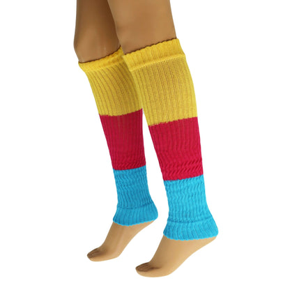Leg Warmers for Women All Cotton Colorful Soft Knitted Leg Warmer 1 Pair