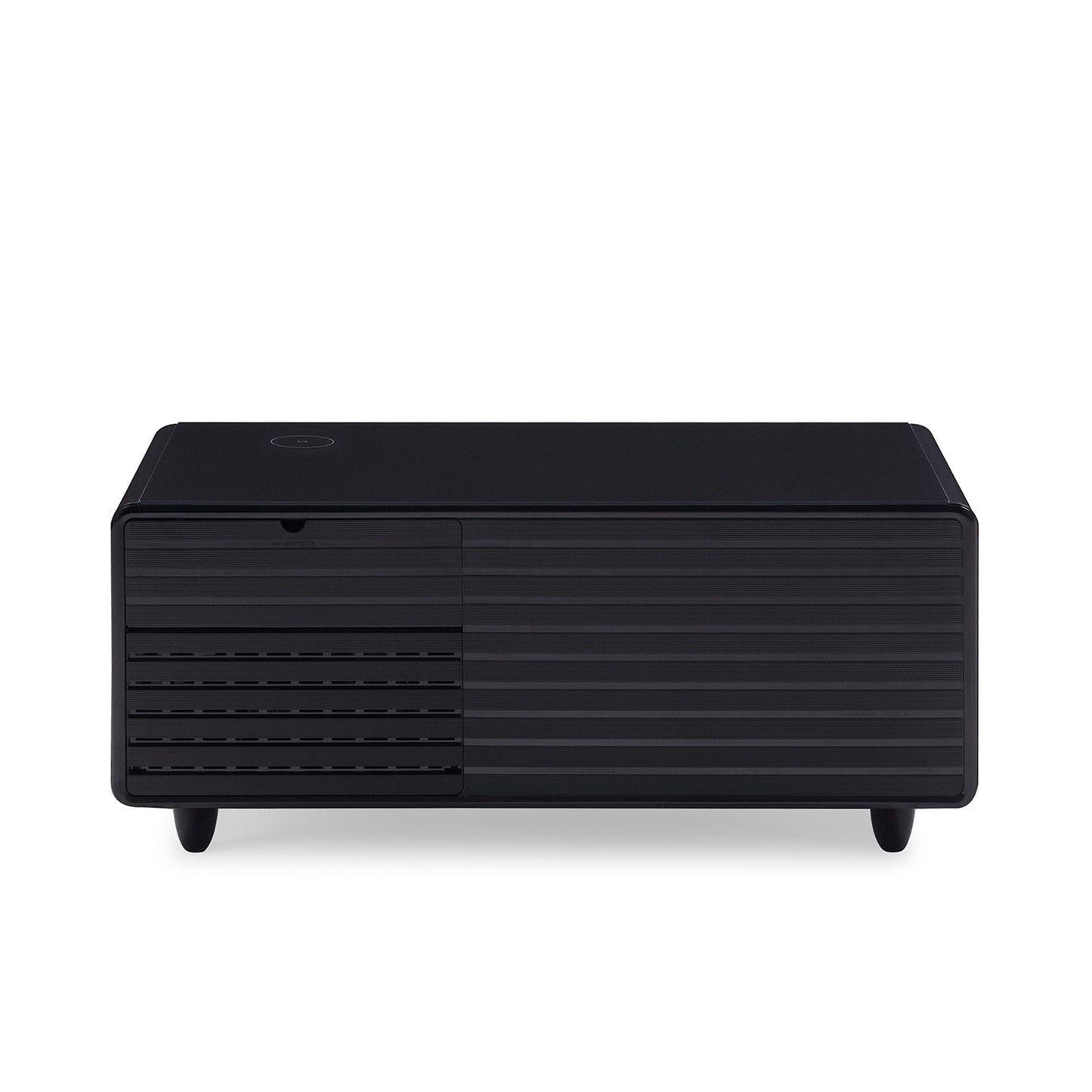 Modern Smart mini Coffee Table with Built in Fridge;  Outlet protection; Wireless charging module; Mechanical temperature control; Power socket; USB interface And power interface.