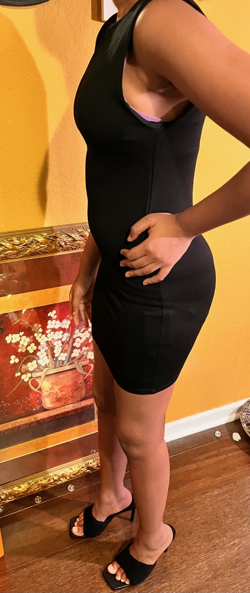 Padded Shoulder T-Shirt Mini Dress