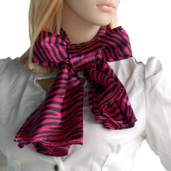 Blando Fushcia Funky Zebra Animal Pattern super soft Silk Scarf/Wrap/Shawl(Large)