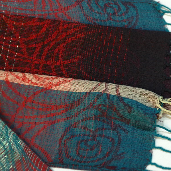 Blancho Bedding -Pa-a09-3 Moon & Stars & Roses Elegant Fashion Smooth Touch Tassel Ends Pashmina/Shawl/Scarf