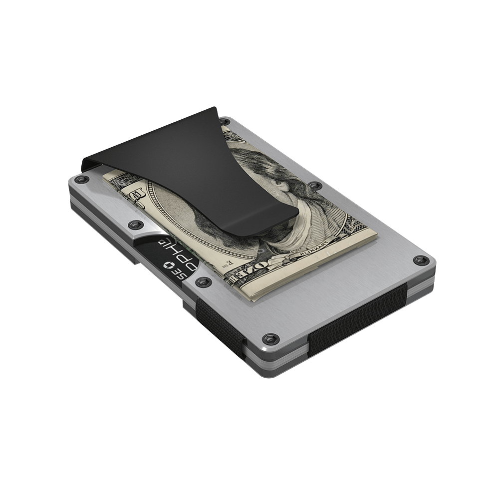 SILVER Aluminum Money Clip