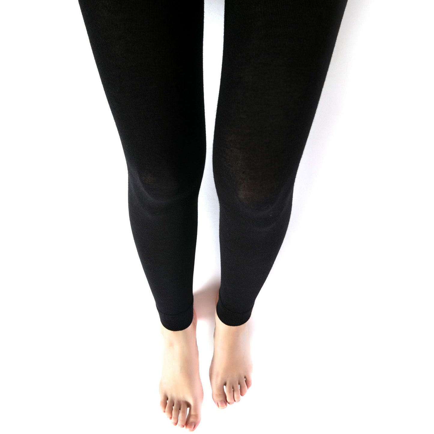 Black Thermal Leggings for Women Microfiber Soft Stretchy Full Winter Warm Tight Leggings