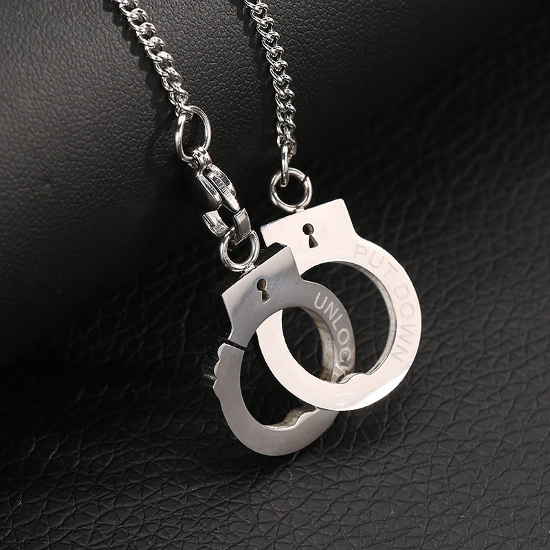 Handcuff Pendant Necklace Fashion Friendship Necklaces Stainless Steel Necklaces for Women