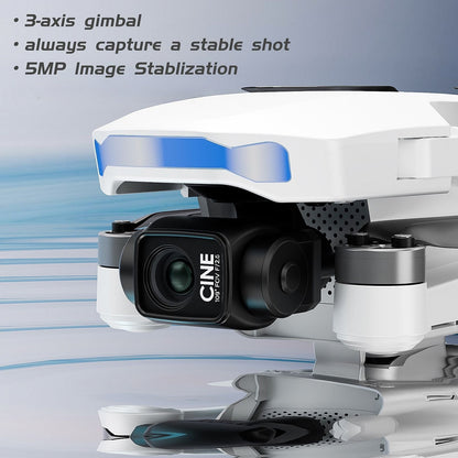 S-X1 GPS Drone, 20-30 Minute Flight, Dual HD 50fps Cameras, 3-Axis Gimbal, 5MP Stabilized Images, Auto Low Power Return, Large Screen Remote