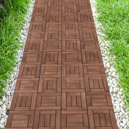 Acacia Wood Assembled Flooring , 10pack, 12 in. x 12 in.