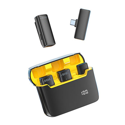 Cross border new wireless lavalier microphone with charging chamber; mobile phone live broadcast; outdoor recording; noise reduction radio microphone