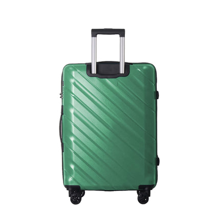 3-Piece Luggage Sets (20", 24", 28"), Suitcase with Wheels, Hardside Suitcase With Four Spinner Wheels and Scratch-Resistant Surface, Green