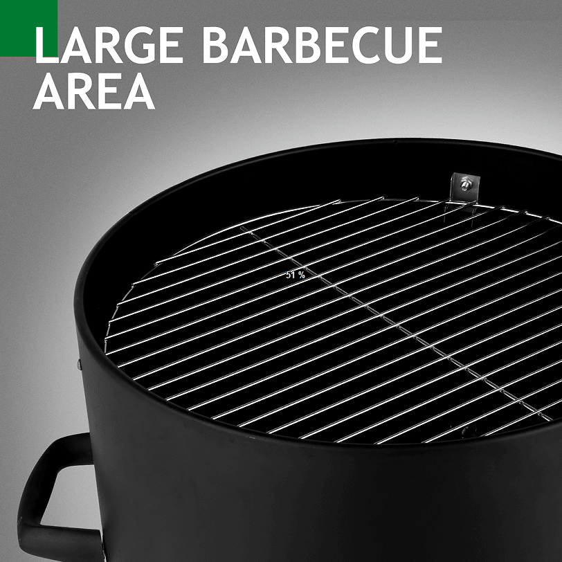 60608693 outdoor three-layer elliptical cylinder oven, temperature table control, exquisite technology, 3 in 1 iron carbon oven, portable charcoal grill, vertical steel charcoal smoke,