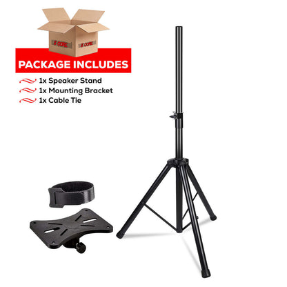 5 Core Speaker Stand Tripod Heavy Duty Adjustable Up to 72 Inch DJ Studio Monitor Stands Pole Mount - SS HD BLK WOB