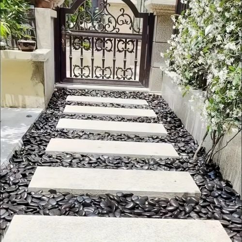 38lbs Black River Rocks, 2-3 inch Polished Pebbles for Plants, Vase Filler, Aquarium, Landscaping, Indoor/Outdoor Decor